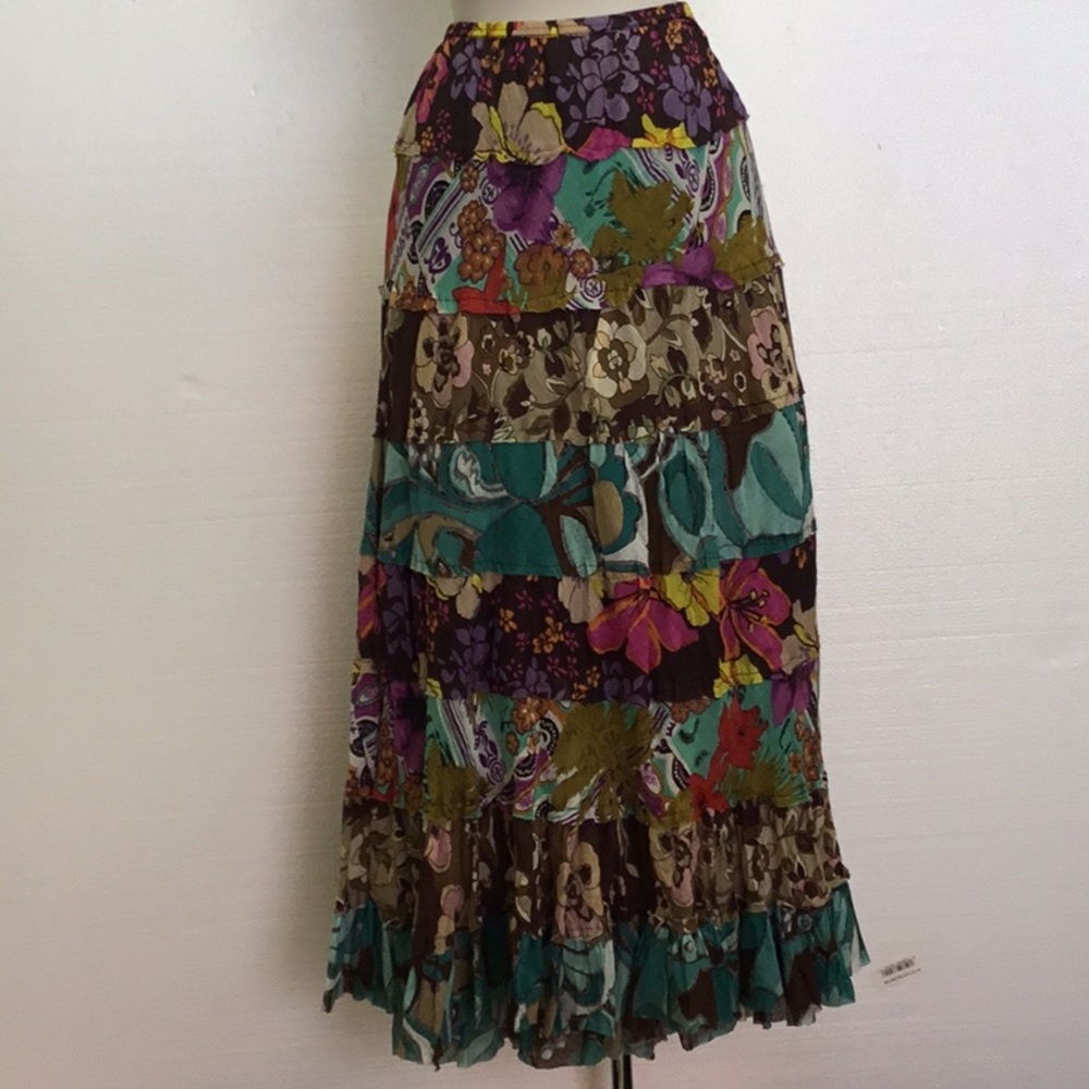 Multi color maxi skirt